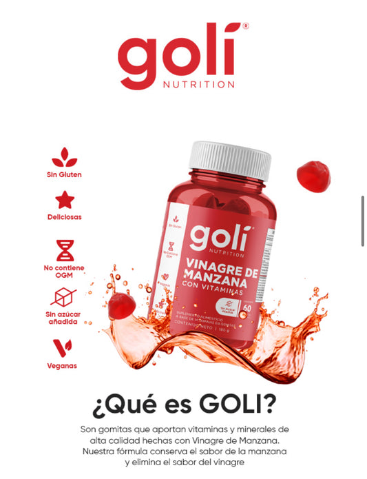 Suplemento Goli Vinagre de Manzana Gomas