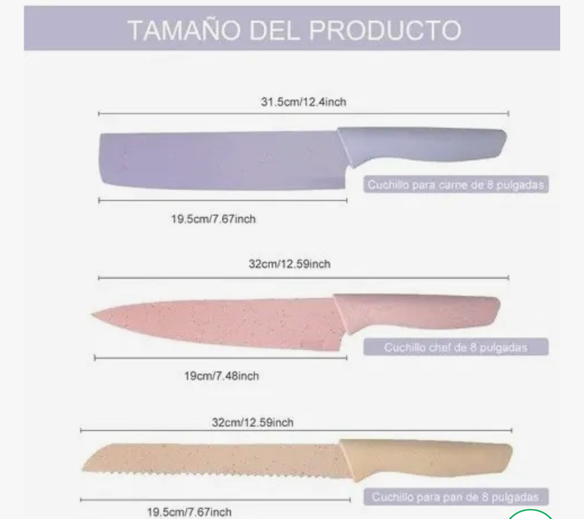 SET DE CUCHILLOS DE 6 PZ.