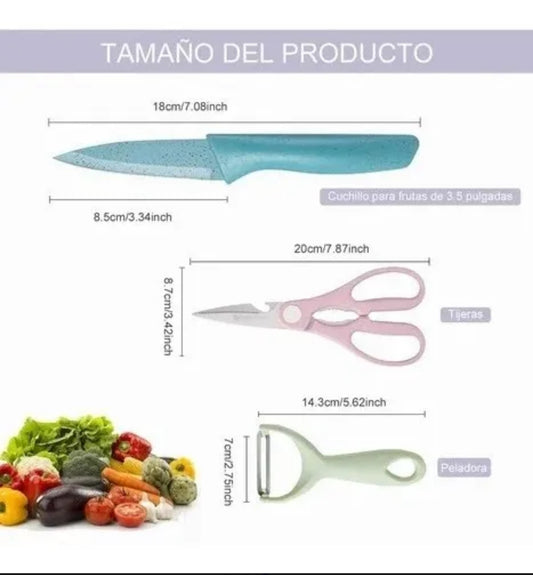 SET DE CUCHILLOS DE 6 PZ.