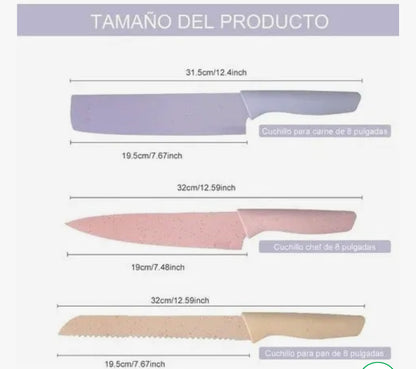 SET DE CUCHILLOS  DE 6 PZ.